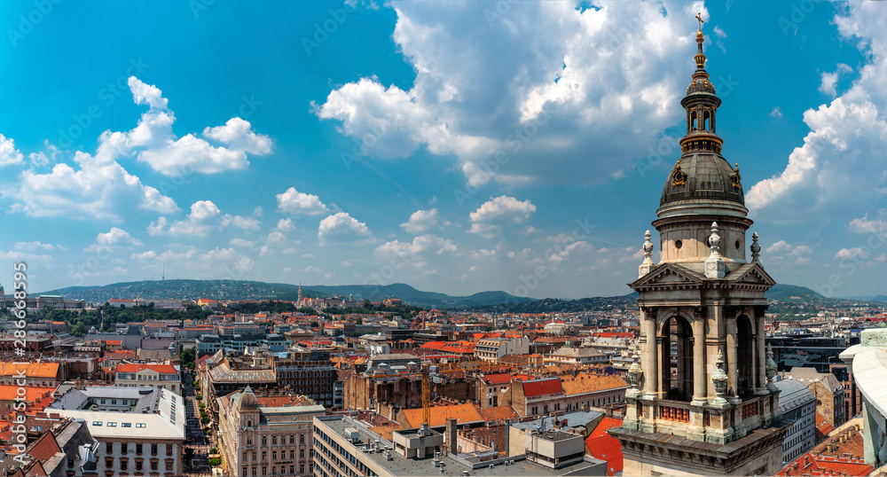 View of the Budapest from the of the cathedral Saint Istvan. Hungary View of the Budapest from the of the cathedral Saint Istvan. Hungary