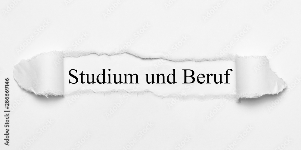 Obraz premium Studium und Beruf