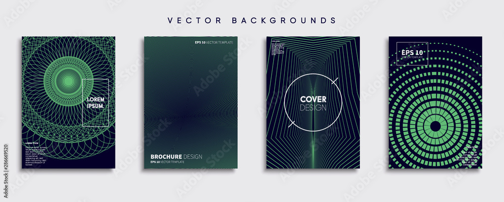 Minimal Vector cover designs. Future Poster template.