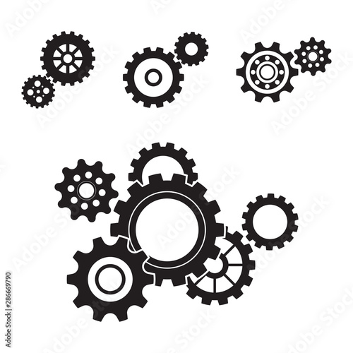 set of gears.vector