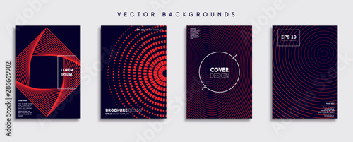 Obraz na płótnie Minimal Vector cover designs. Future Poster template. w salonie