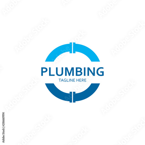 Plumbing logo vector icon illustration design 
