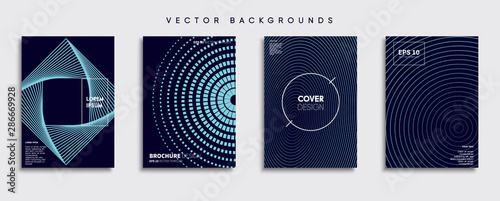 Obraz na płótnie Minimal Vector cover designs. Future Poster template. w salonie