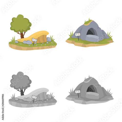 Isolated object of nature and fun symbol. Collection of nature and entertainment stock symbol for web.