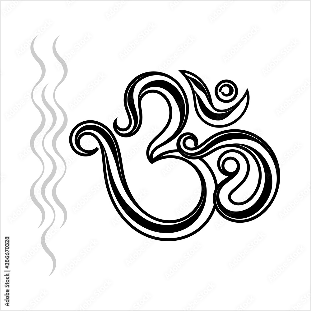 Aum (Om) The Holy Motif Calligraphic Style