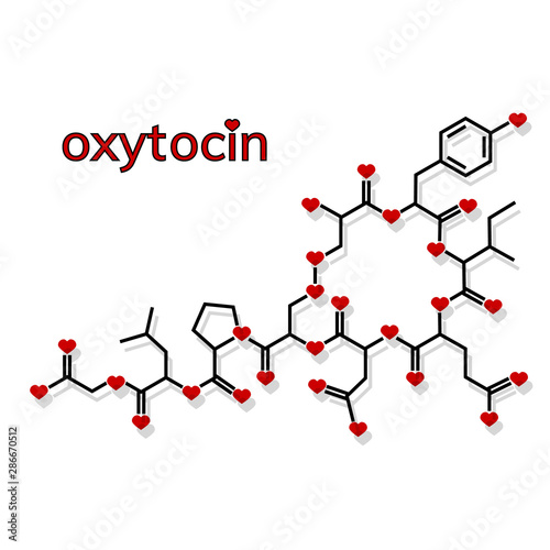 Oxytocin chemical formula, hormone of love and closeness