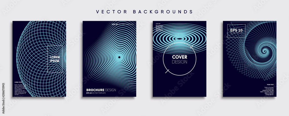 Minimal Vector cover designs. Future Poster template.