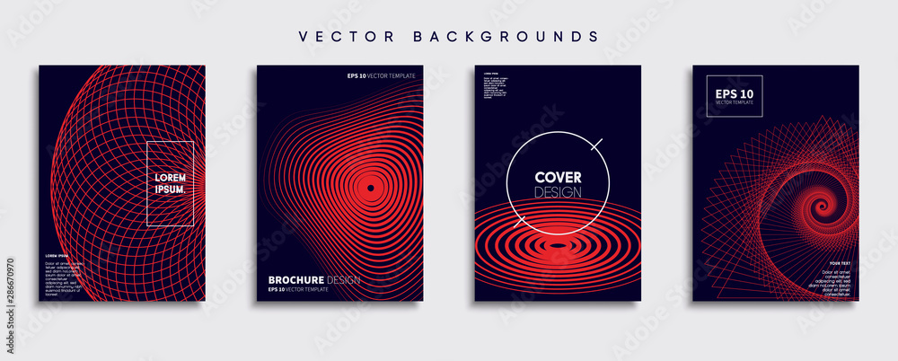 Minimal Vector cover designs. Future Poster template.