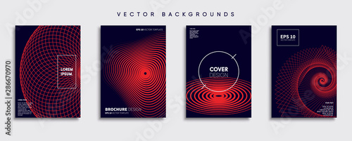Obraz na płótnie Minimal Vector cover designs. Future Poster template. w salonie