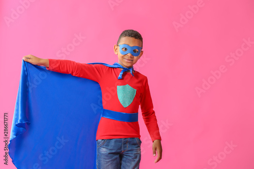 Cute African-American boy d...