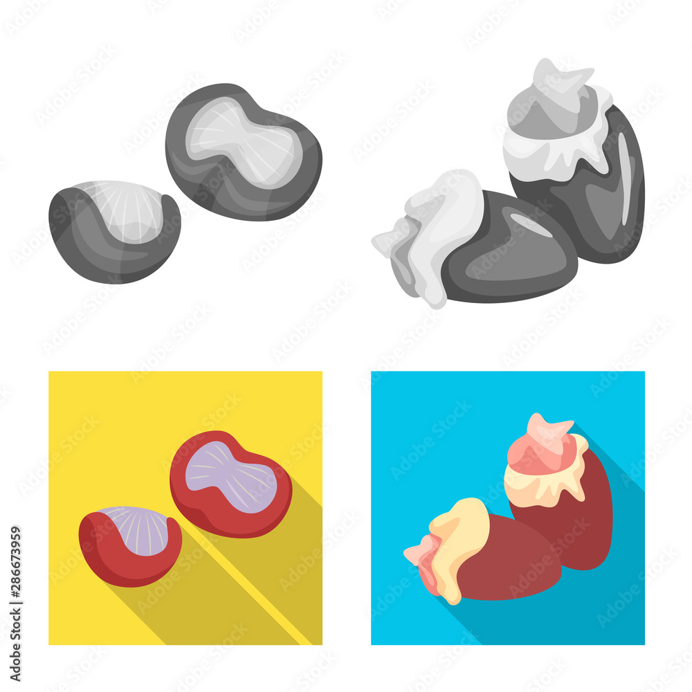 Vector illustration of product and poultry logo. Collection of product and agriculture vector icon for stock.