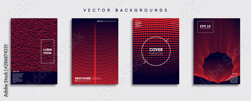 Obraz na płótnie Minimal Vector cover designs. Future Poster template. w salonie