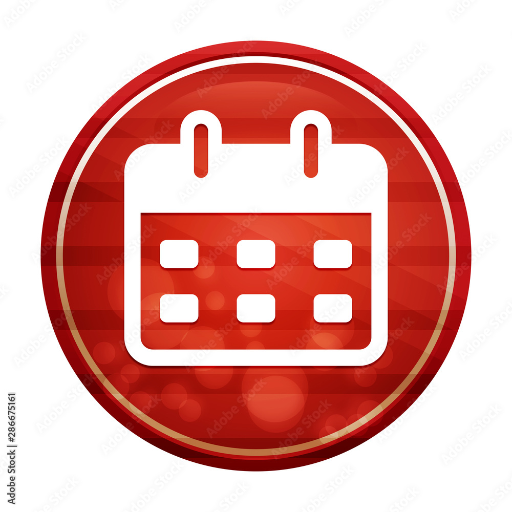 Calendar icon realistic diagonal motion red round button illustration Calendar icon realistic diagonal motion red round button illustration