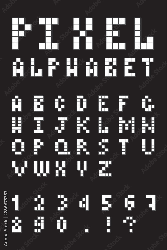 Retro pixel font Retro pixel font