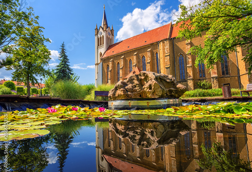 Gothic Our Lady of Hungary church in Keszthely, Hungary photo