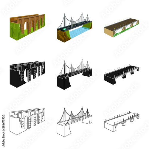 Vector illustration of connection and design logo. Collection of connection and side vector icon for stock.