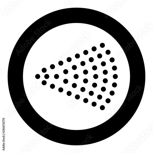 Spray Aerosol jet Water spray mist of atomizer from cosmetic bottle icon in circle round black color vector illustration flat style image