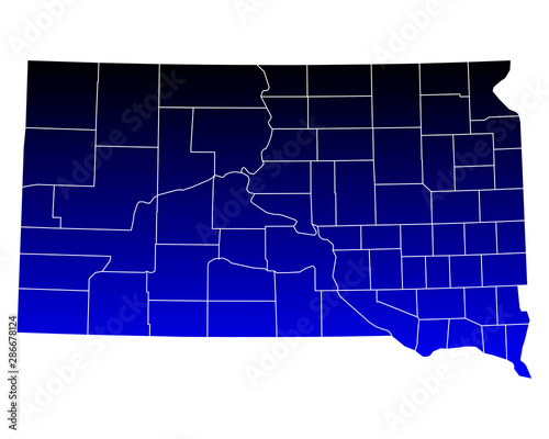 Karte von South Dakota