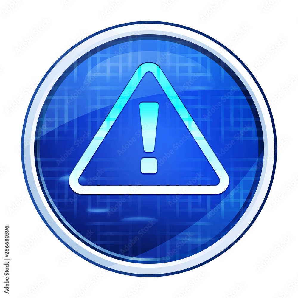 Alert icon futuristic blue round button vector illustration Alert icon futuristic blue round button vector illustration