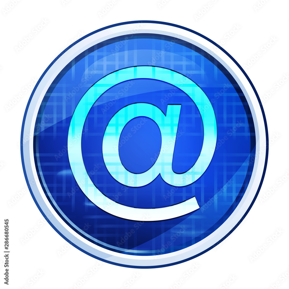 Email address icon futuristic blue round button vector illustration Email address icon futuristic blue round button vector illustration