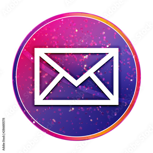 Email icon creative trendy colorful round button illustration