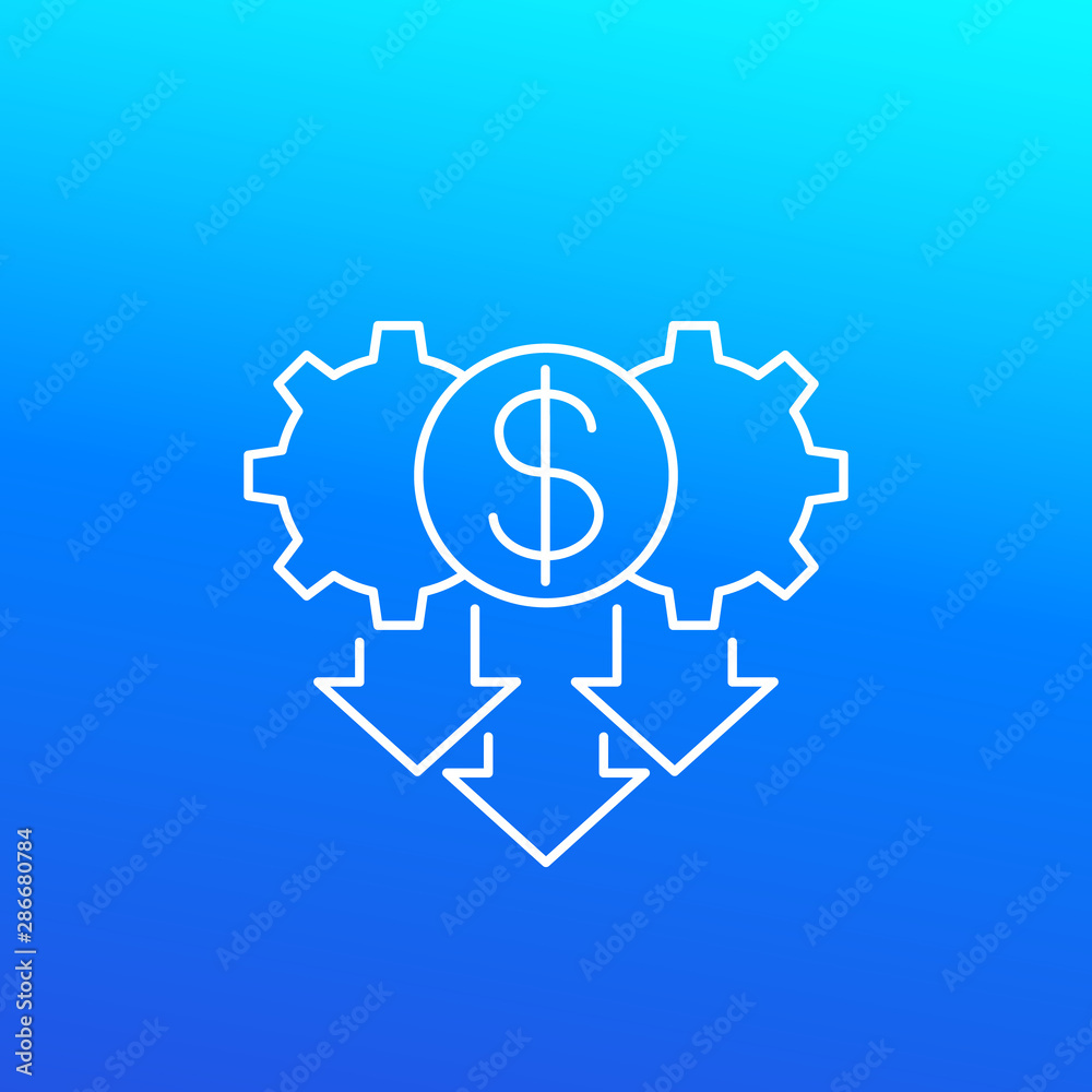 cost reduction icon in linear design cost reduction icon in linear design