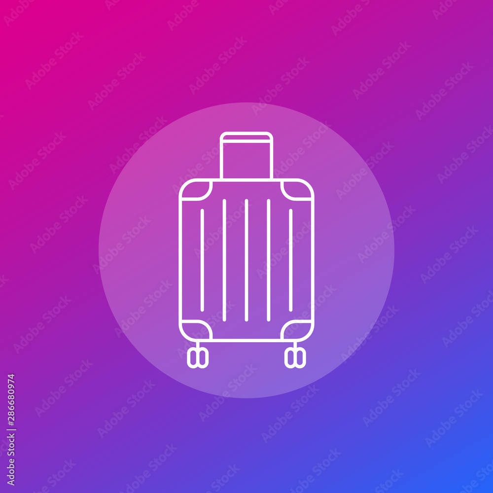 luggage bag icon in linear style luggage bag icon in linear style