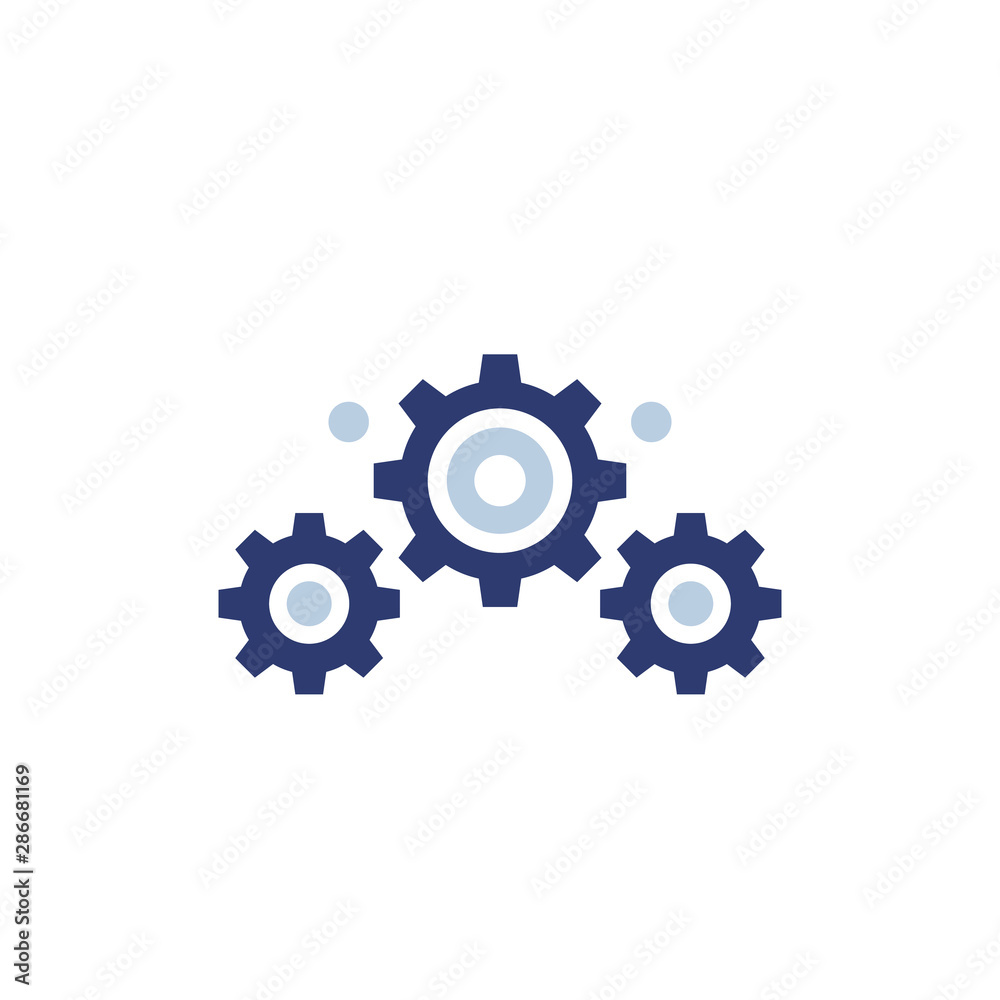 sprockets vector icon on white sprockets vector icon on white