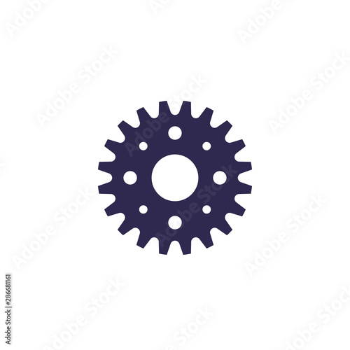 sprocket icon on white, vector
