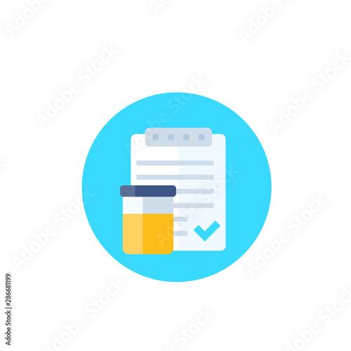 urine test results vector icon