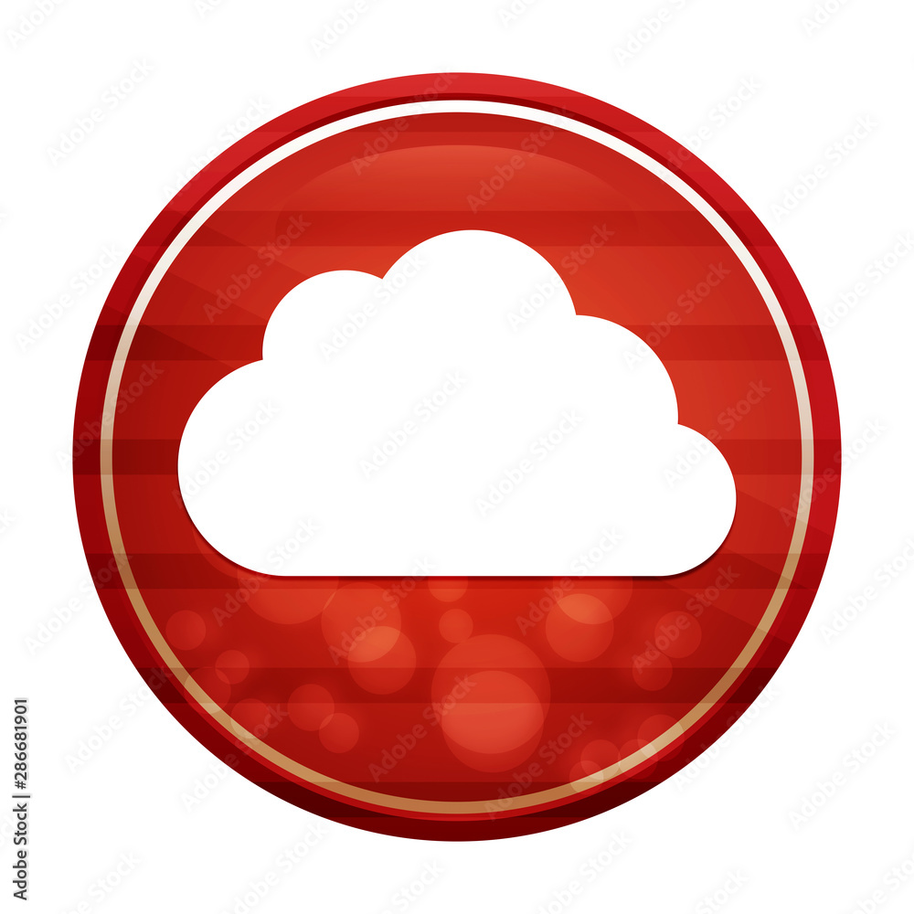 Cloud icon realistic diagonal motion red round button illustration Cloud icon realistic diagonal motion red round button illustration