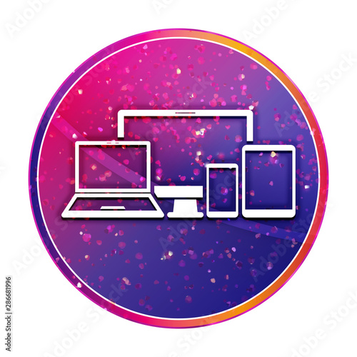 Digital smart devices icon creative trendy colorful round button illustration