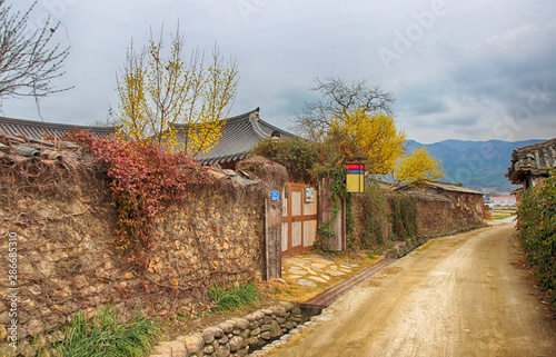 Street of Slow City Changpyeong, Damyang, Jeonnam, South Korea, Asia. photo