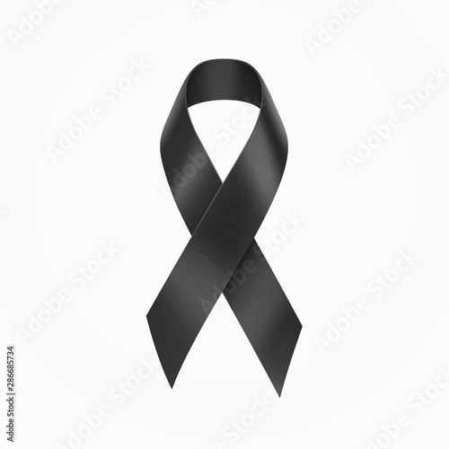 Black Ribbon. Vector Band illustration