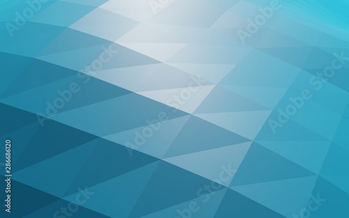 Fototapeta Naklejka Na Ścianę i Meble -  Blue abstract geometric rumpled triangular low poly 3d rendering 