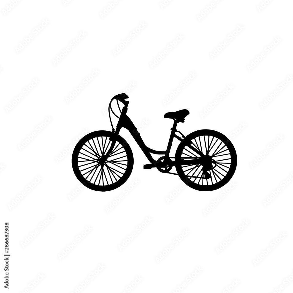 contour of the bike. vector illustration