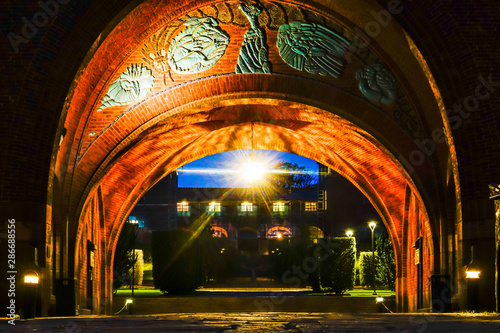 Stockholm  Sweden The entrance arch at the Royal Institure of Technology  or KTH