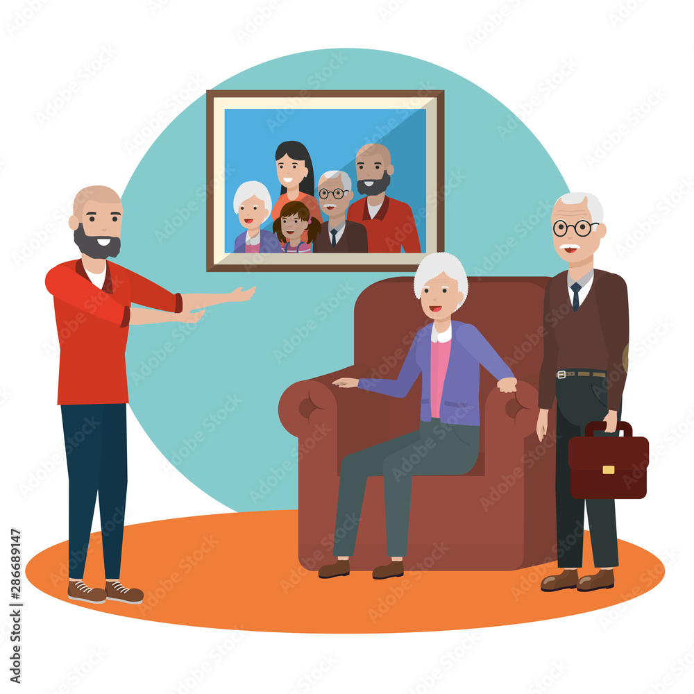 Isolated family members vector design Isolated family members vector design