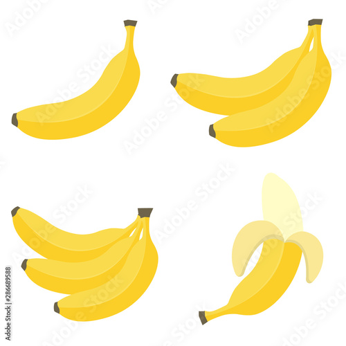 Banana in flat style. Banana icon. Vector illustration isolated on white background