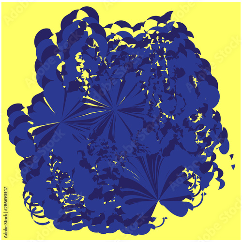 flower on blue background, contemporary,