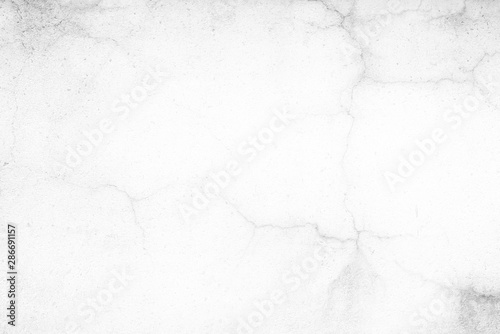 White Cracked Broken Concrete Wall Texture Background. © mesamong