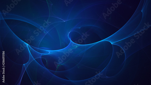 3D rendering multicolored abstract fractal on black background