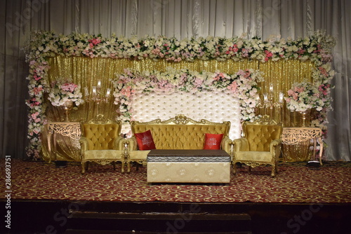 Pakistani Style wedding hall stage