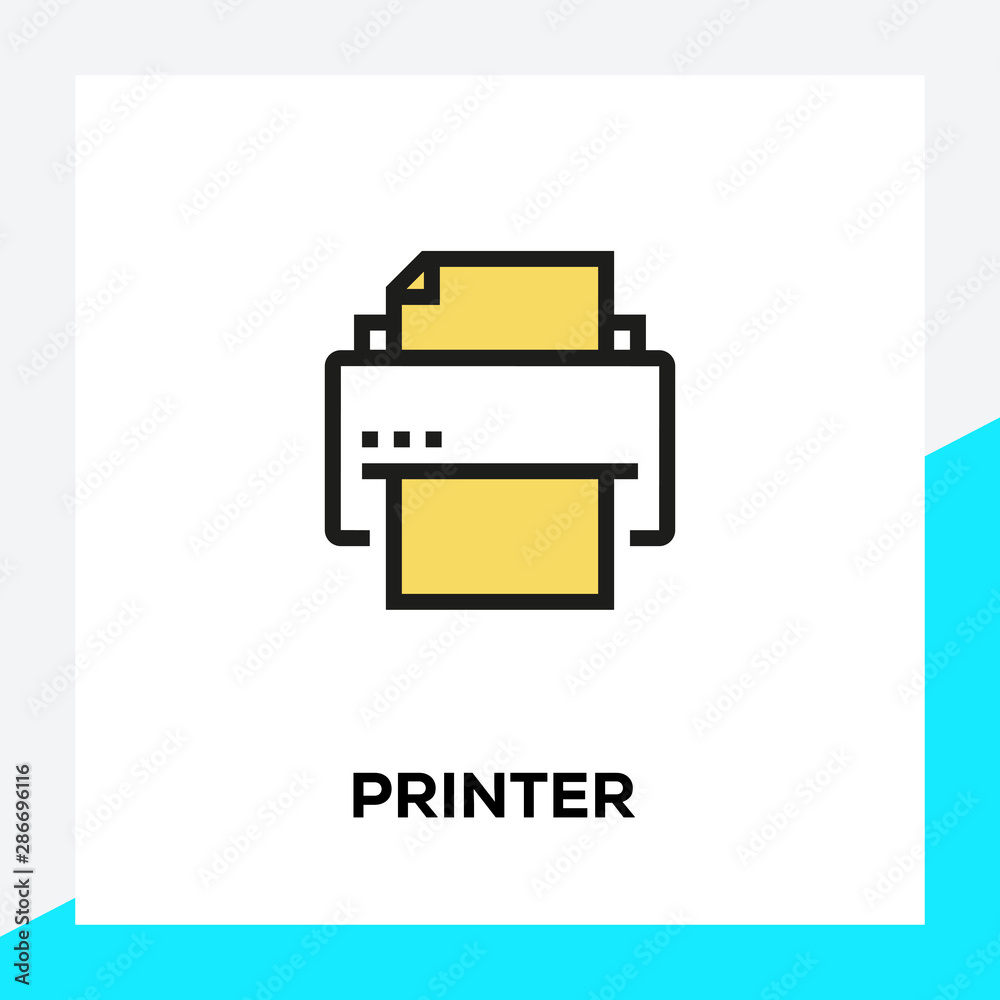 PRINTER LINE ICON SET PRINTER LINE ICON SET