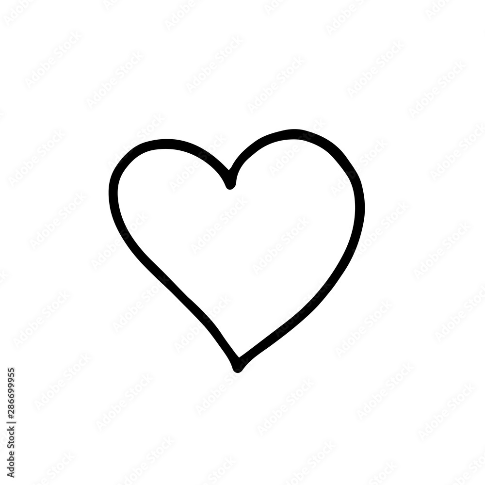 heart line icon, outline and solid vector love logo, linear pictogram isolated on white