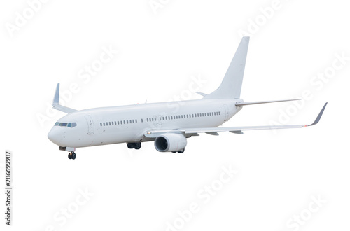 Airplane isolated on white.
