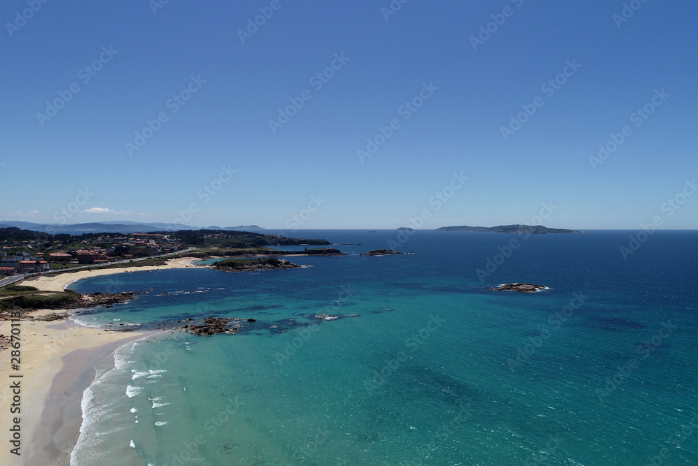 Image of the beach of La Lanzada, Galicia.