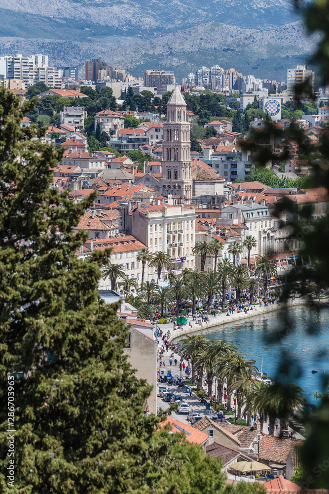  Split, Croatia. City overview from above.