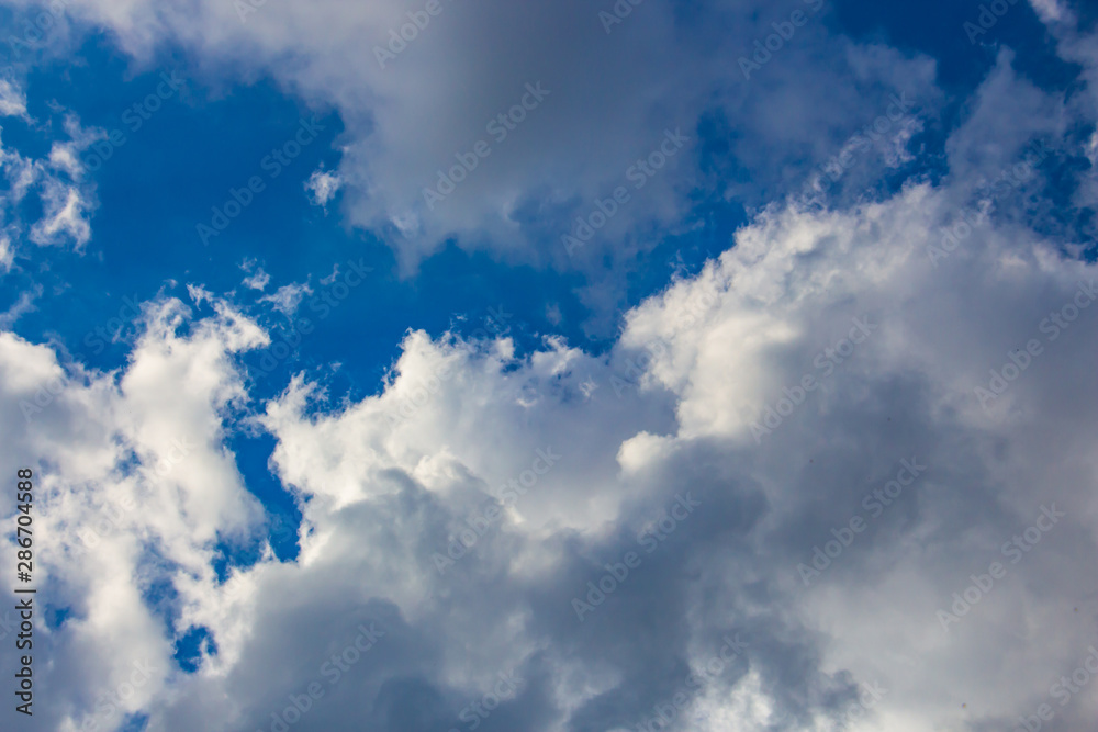 blue sky with white clouds