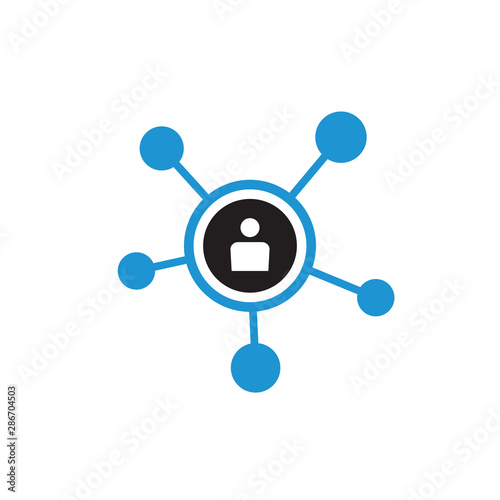 Network vector icon design. Social media sign. Business connection symbol. 